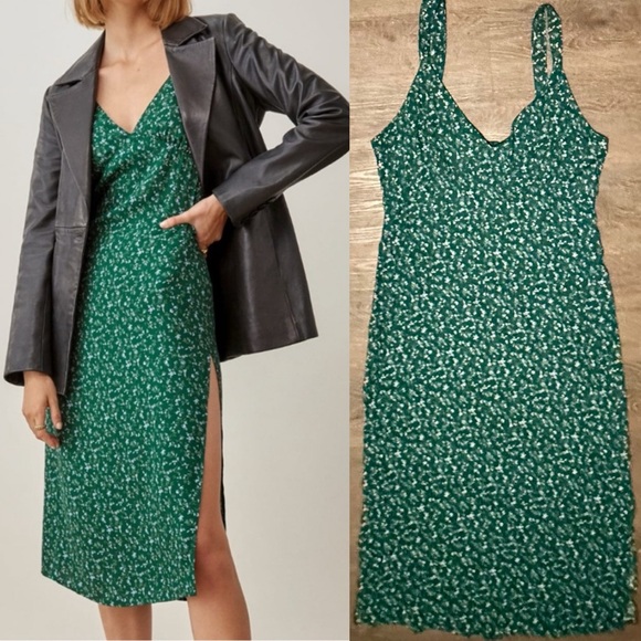 Reformation Emerald Floral Midi Dress - Picture 4 of 13